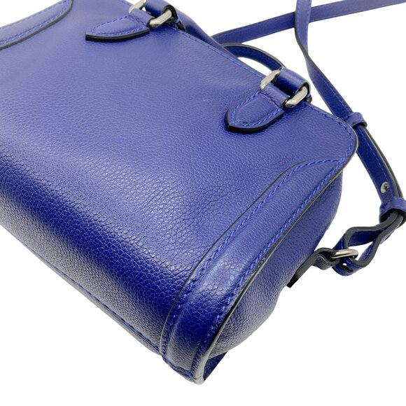 Alexander McQueen Blue Leather Mini Padlock Two Way Bag - Picture 6 of 10